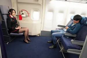 ДЭНДИ-818 Красивая задница стюардессы, которая не двигает сидящего мужчину в S-образной позе наездницы и не выпотрошит его.