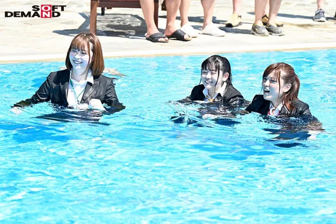 SDJS-099 Specially Selected New Employees With Big And Super Cute Boobs Who Were Chosen By An In-house Popularity Vote!  Department competition!  Blue sky swimming competition SOD female employees