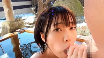 BANK-048 Inner Ejaculation Open-air Hot Spring Peach Ass Beautiful Skin H Cup April Graduation Big Breasted Girl Who Will Immediately Make You Fuck