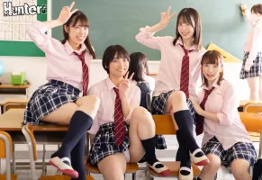 HUNTB-407 レズ乱交は当たり前！ 去年まで女子校だった学校に入学したら女子だらけで男はボク1人！ ヤリマン四天王はチンポの先が乾く暇がないほどイキまくり！